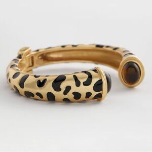 Chico's Gold and Black Animal Print Bracelet